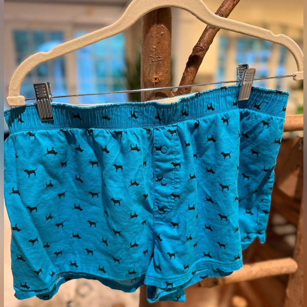 Victoria's Secret PINK Blue Dog Sleepwear Shorts